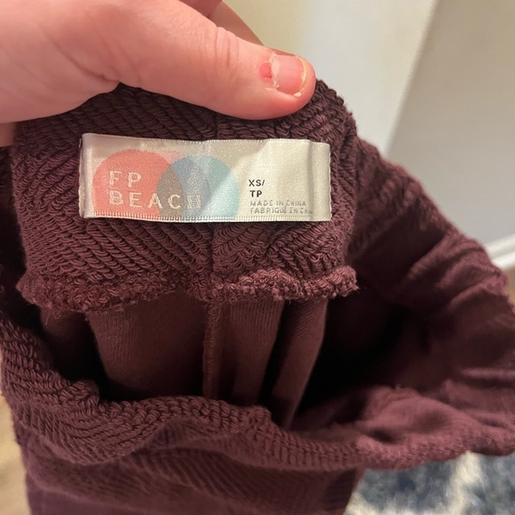 FREE PEOPLE 
Changing Tides Cotton Crop Top & Pants - purple- NWT- XS - Picture 6 of 16